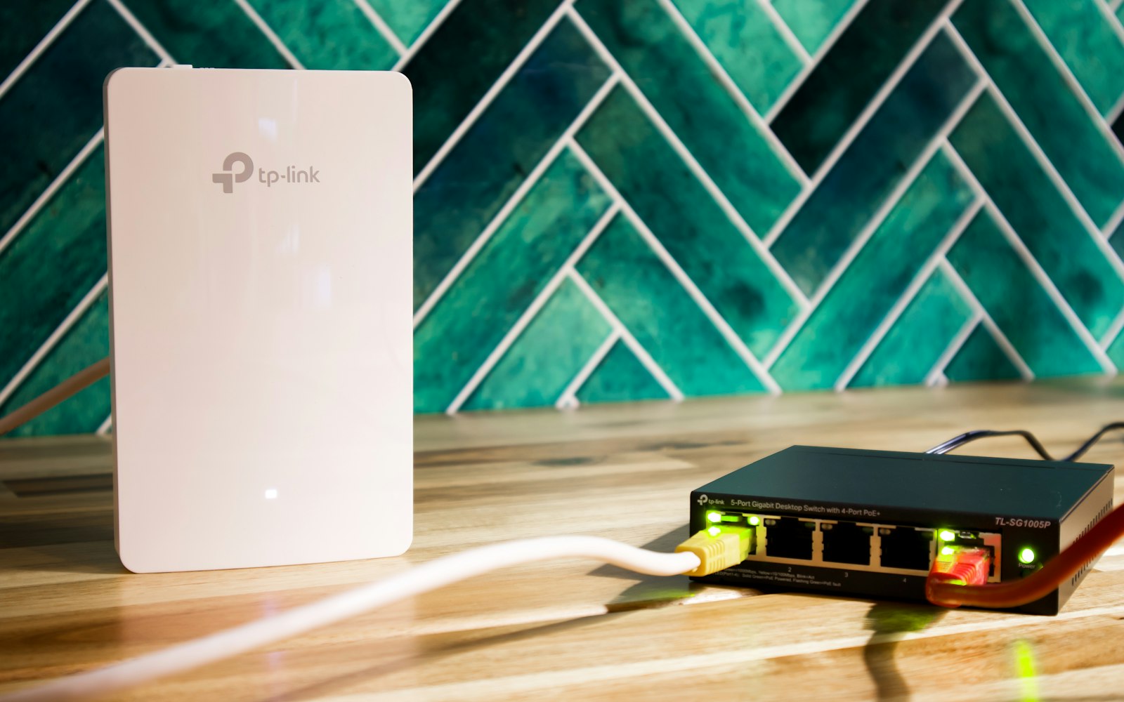 Wi-Fi access device next to a network switch