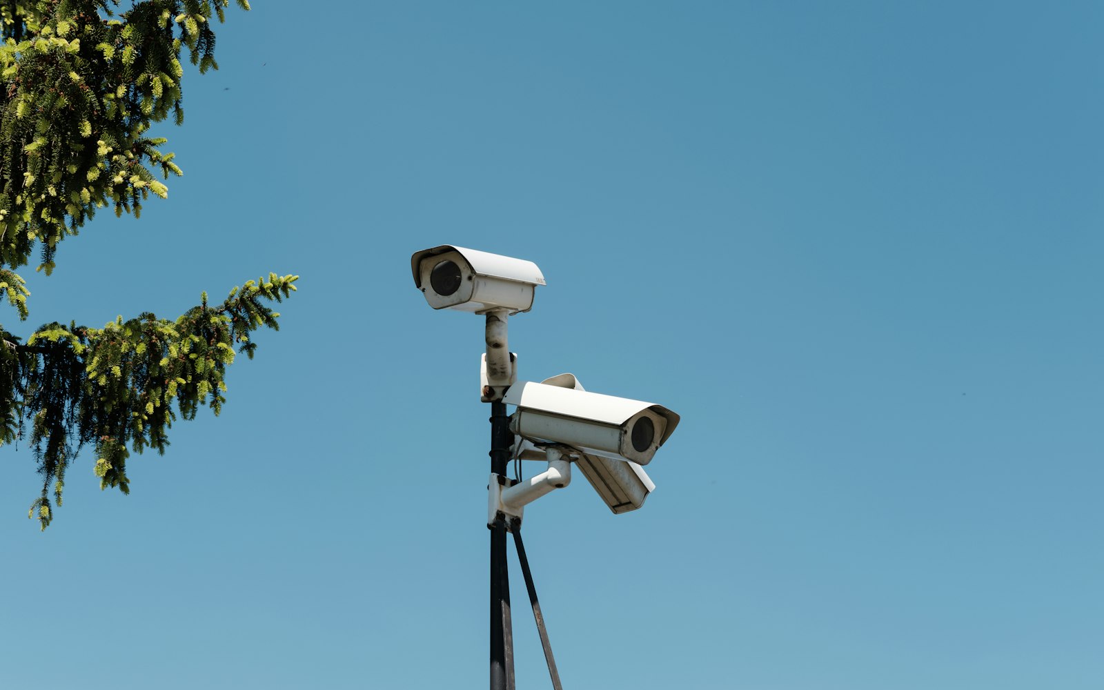 Outdoor CCTV cameras installed on a building in Al Khobar