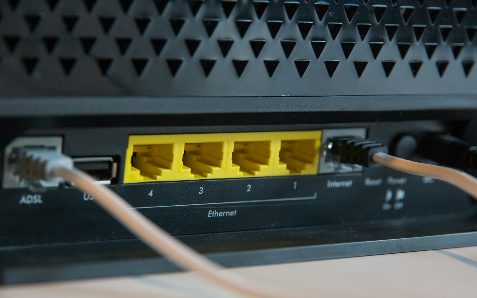 Network security appliance with patch cables connected